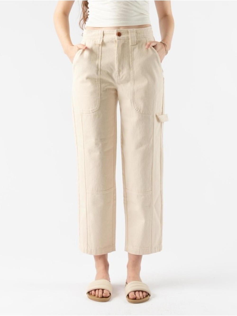 Alex Mill Phoebe Upcycled Denim Pants Natural